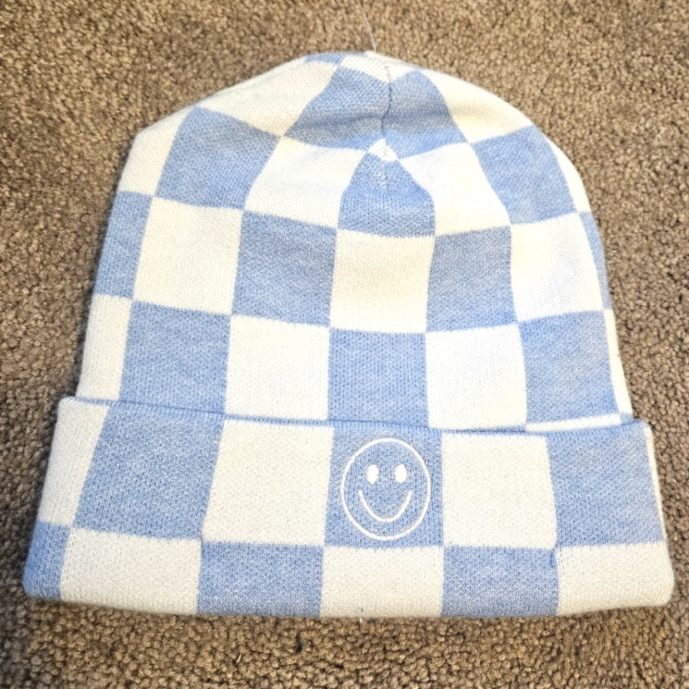 Smiley Checkered Hat